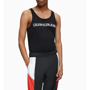 Calvin Klein pánské černé tričko bez rukávů - L (BAE)